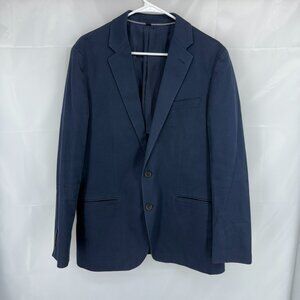 J Crew Men 40R Ludlow Suit Jacket 2 Button Navy Blue Business Sport Coat Slim